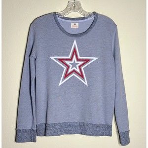 Sundry Shirt Size 1 Womens Small Star Top Gray Long Sleeve Casual Knit Crew Neck
